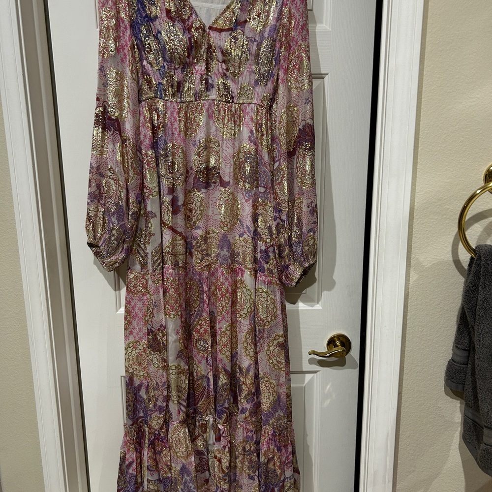 Hemant and Nandita pink/gold dress